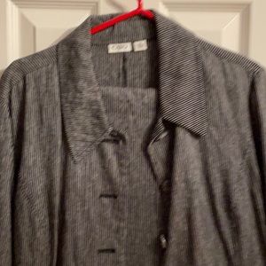 Womens capri set Black with pin stripes